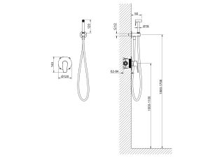 Гигиенический душ со смесителем Aquatek Бетта AQ1119BGM оружейная сталь